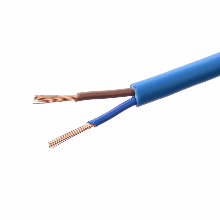 Top Quality RVV 2 Core 2X0.75mm2 Blue PVC Insulation Appliance Electrical Power Cable