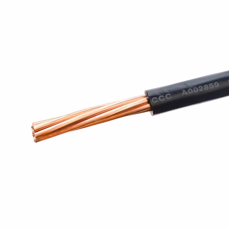High Quality Solid Core Round Cables BV 1X10mm2 Black Laptop Electrical Power Cable With PVC Jacket