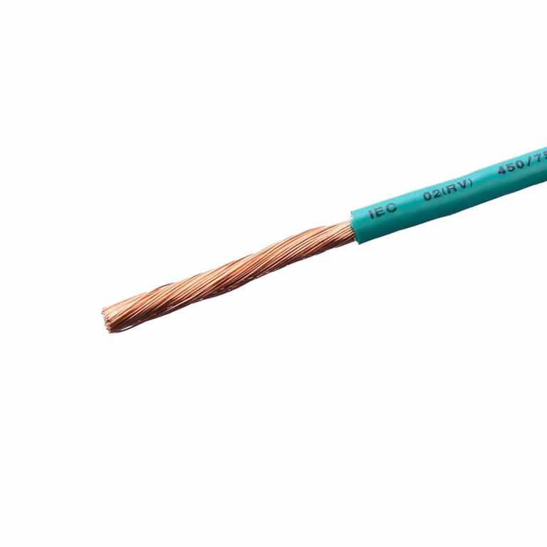 Flexible Core Single Core Wire 1*6MM2 Green Copper Electrical Power Cable With PVC Jacket