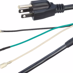 High Quality power cords & extension cords ETL Standard Power Cord Black Plug Socket 2 Pin Power Cord For Home Appliance